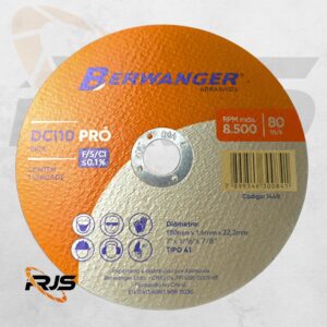 DISCO DE CORTE DCI10 PRO - 180 x 1.6 x 22MM - BERWANGER