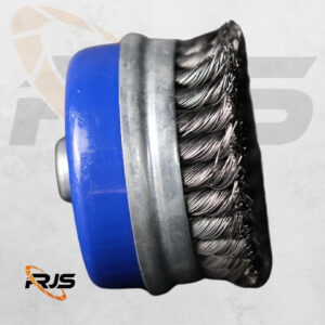 ESCOVA CÔNICA AÇO TRANÇADA 115MM ROSCA M14 ABRASFER