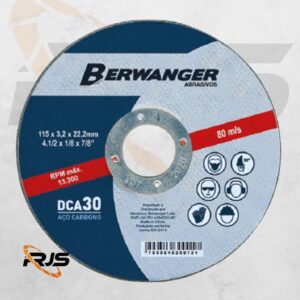 DISCO DE CORTE DCA30 - 115 x 3.2 x 22MM - BERWANGER